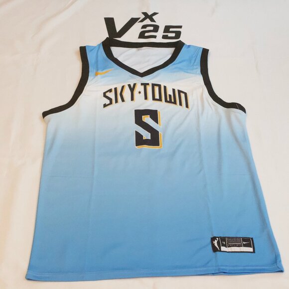 Men's WNBA Nike Chicago Sky Skytown Angel Reese #5 Rebel Edition Blue Jersey Lg - Picture 1 of 5